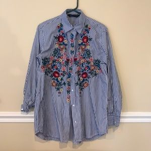 ZARA embroidered shirt